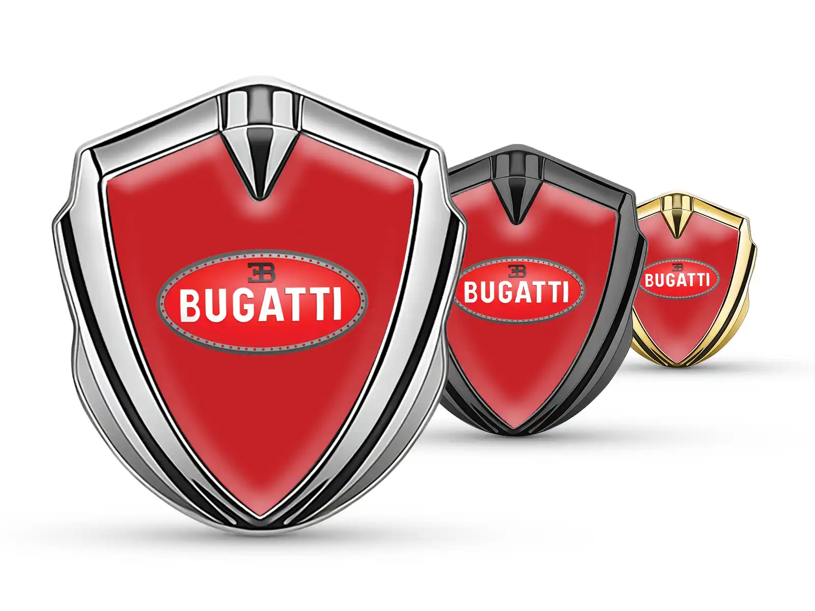 Bugatti Emblème Bombé Insigne Résistant Toucher Premium